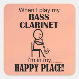 Bass Clarinet Happy Place Aufkleber