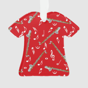 Bass Clarinet Musiknote Muster Ornament