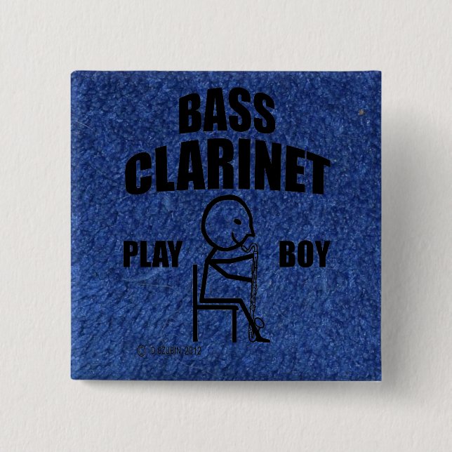 Bass Clarinet Play Boy Button (Vorderseite)