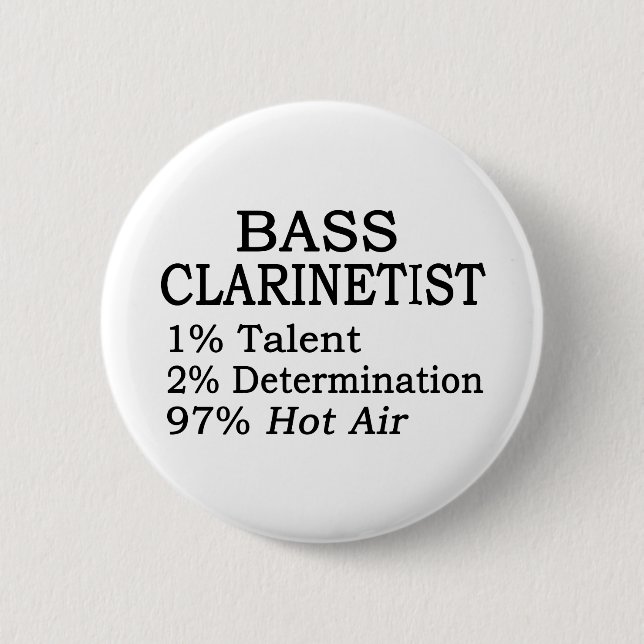 Bass Clarinetist Hot Air Button (Vorderseite)