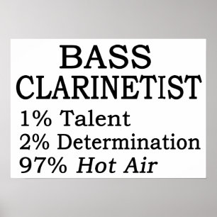 Bass-Clarinetistt Heißluft Poster