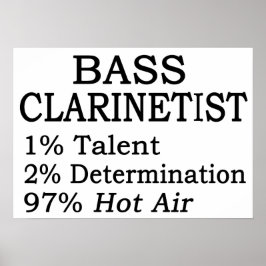 Bass Clarinetistt Hot Air Poster