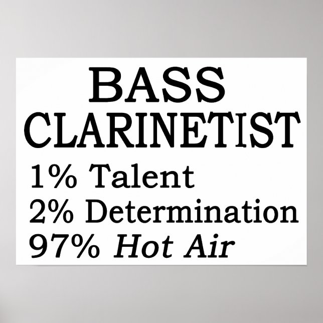 Bass Clarinetistt Hot Air Poster (Vorne)