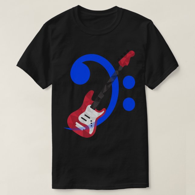 Bass Clef Bass Guitar Bassist Bass Gitarrist Music T-Shirt (Design vorne)