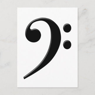 Bass Clef - F Clef Music Symbol Postkarte
