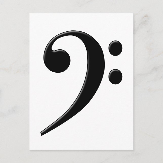 Bass Clef - F Clef Music Symbol Postkarte (Vorderseite)