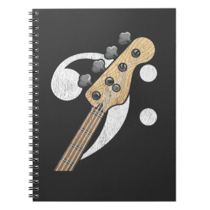 Bass Clef Guitar Bass Player Musician Notizblock