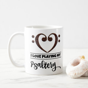 Bass Clef Herz I Liebe Psalterspielen Kaffeetasse
