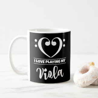 Bass Clef Herz I Liebe spielen meine Viola Kaffeetasse