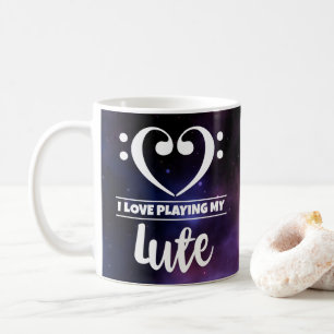 Bass Clef Lila Nebel Liebe Lute Kaffeetasse