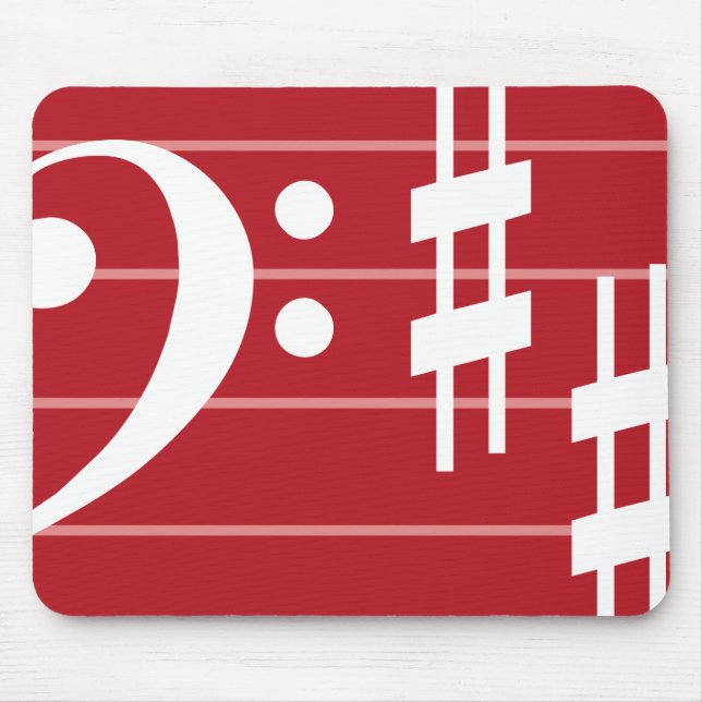Bass Clef Mouse Pad Mousepad (Vorne)