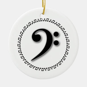 Bass Clef Music Note Design Keramik Ornament