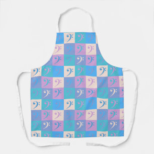 Bass Clef Music Pastel Pattern Schürze