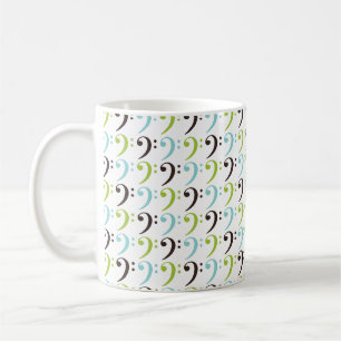 Bass Clef Musician Gift Band Orchestra Multicolor Kaffeetasse