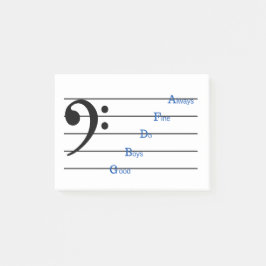 Bass Clef Post-it Notes (Line Rhymes) Post-it Klebezettel