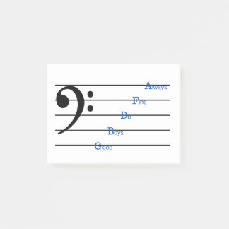 Bass Clef Post-it Notes (Line Rhymes) Post-it Klebezettel