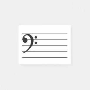 Bass Clef Post-it-Notizen Post-it Klebezettel