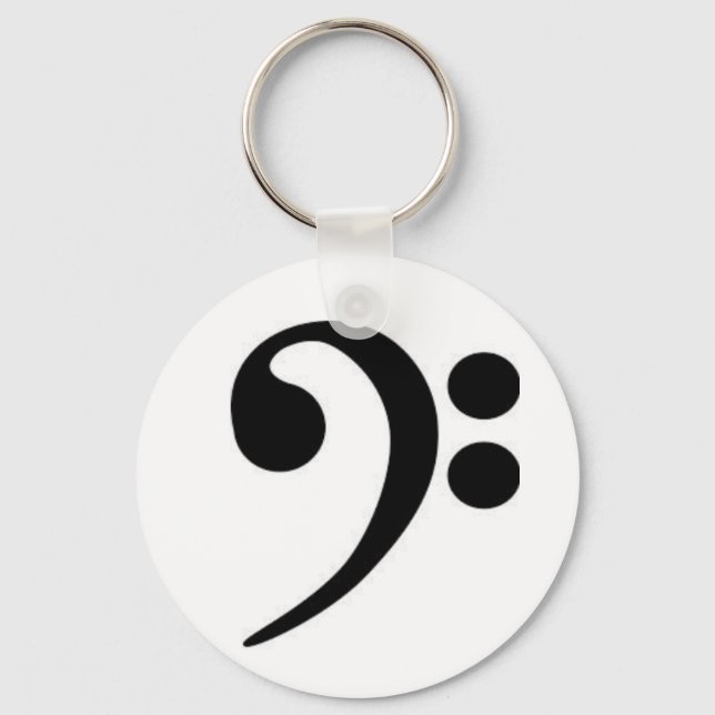 Bass Clef Schlüsselanhänger (Vorderseite)