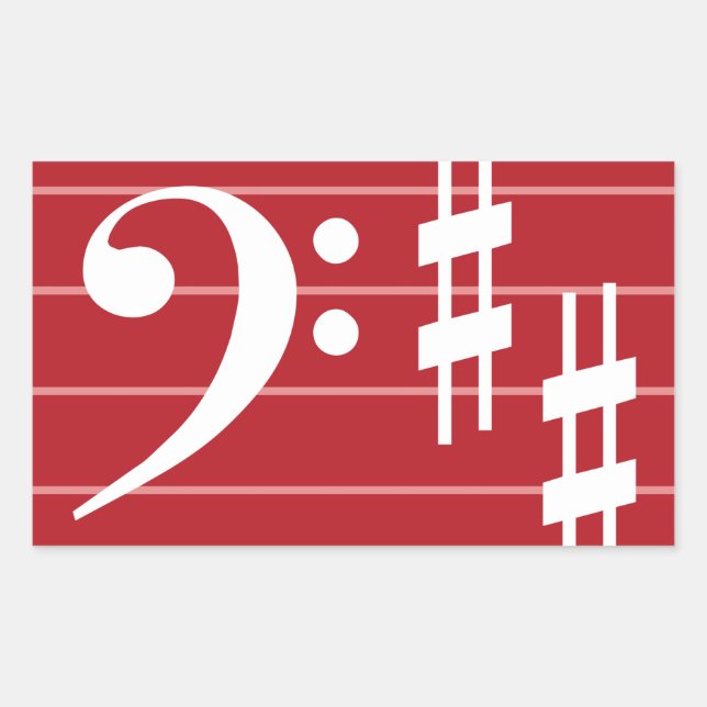 Bass Clef Sticker (Vorderseite)