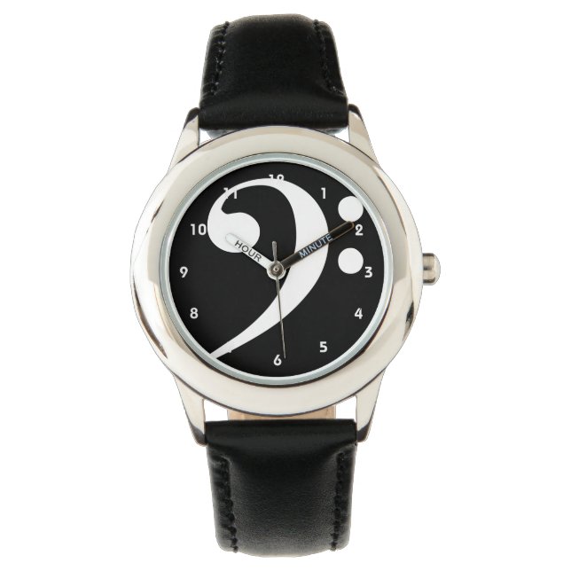Bass Clef Watch von Leslie Harlow Armbanduhr (Vorderseite)