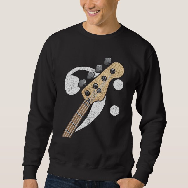 Bass Clever Guitar Bass Player Musiker Sweatshirt (Vorderseite)