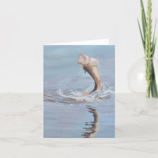 Bass Dance Fish Art Note Card Karte