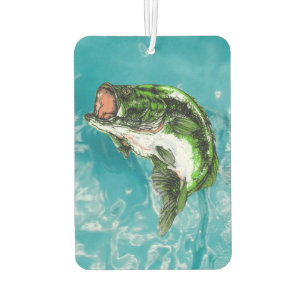 Bass, der aus Wasser austritt Autolufterfrischer