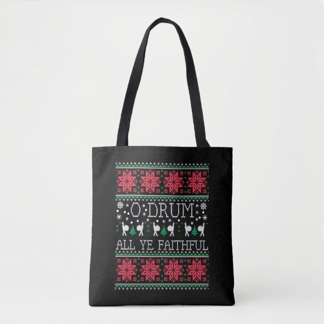 Bass Drum Drummer Christmas Ugly Sweater Gift (Vorderseite)