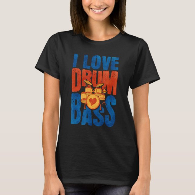 Bass Drum Set Cool Drummer Kit 10 T-Shirt (Vorderseite)
