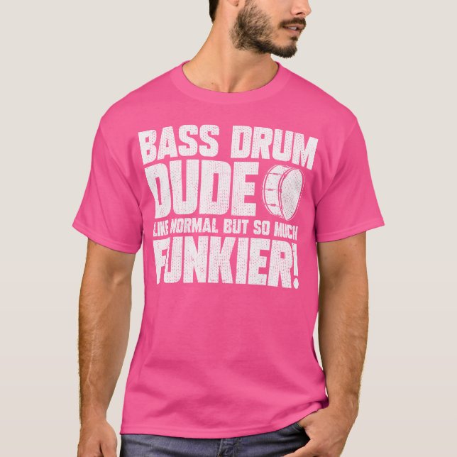 Bass Drum Typ Marching Band Drummer T-Shirt (Vorderseite)