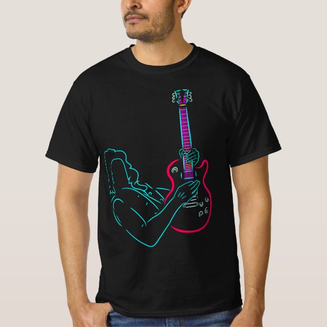 Bass Electric Guitar. Rock Band. Gitarrist. Musik. T-Shirt (Vorderseite)