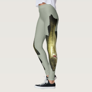 Bass-Fisch-Safari-Grün-Leggings Leggings