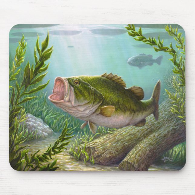 Bass-Fische Mousepad (Vorne)