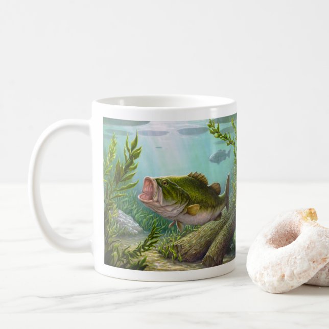 Bass-Fische Tasse (Mit Donut)