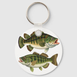 Bass Fischen Schlüsselanhänger