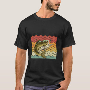 Bass-Fischliebhaber gehen auf Fischfang Retro Vint T-Shirt