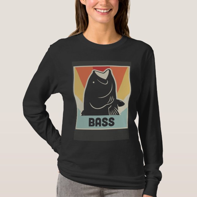 Bass Fish Freshwater Fishing & Bass Fishing T-Shirt (Vorderseite)