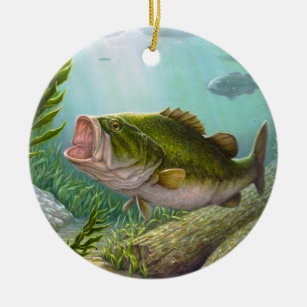 Bass Fish Keramik Ornament