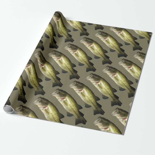 Bass Fish Men's Wrapping Paper Geschenkpapier (Ungerollt)