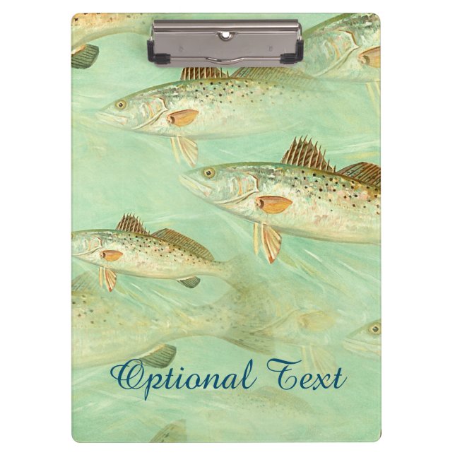 Bass Fish Muster Klemmbrett (Vorderseite)