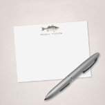 Bass Fish Outdoorsman Fisherman Individuelle Name Mitteilungskarte<br><div class="desc">Dieses Design verfügt über einen Aquarellbass gestreift Bass Fisch mit Platz für einen Namen/Text unten. Klicken Sie auf die Schaltfläche Anpassen, wenn Sie die Designelemente anpassen und/oder den Text weiter verändern möchten! Variationen dieses Designs, zusätzliche Farben sowie koordinierende Produkte sind in unserem Shop, zazzle.com/store/doodlelulu verfügbar. Kontaktieren Sie uns, wenn Sie...</div>