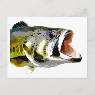 Bass Fish Postkarte