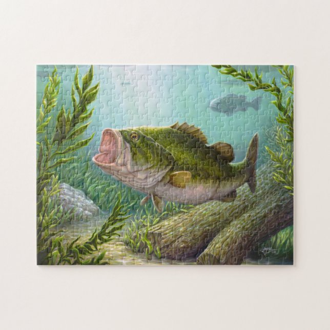 Bass Fish Puzzle (Horizontal)