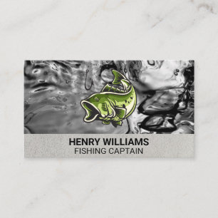 Bass Fish Wasser Visitenkarte