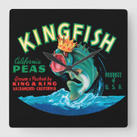 Bass Fish Wearing a Crown on a Black Background