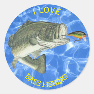 Bass Fisherman's Custom Sticker