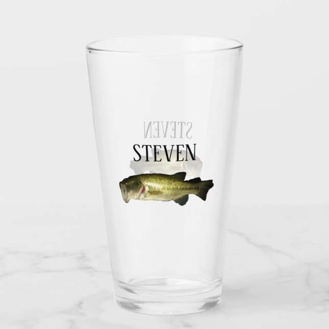 Bass Fishing Beer Tasse Personalisiert (Vorderseite)