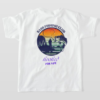 Bass Fishing Club Retro Sonnenuntergang T-Shirt