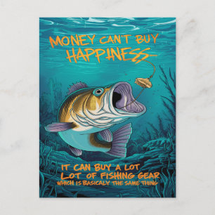 Bass Fishing-Glück Postkarte