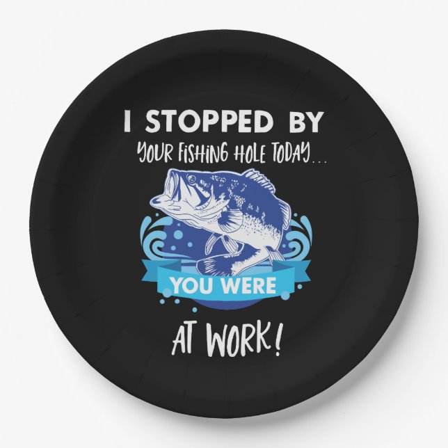 Bass Fishing Party Birthday Retirement Fish Fry Pappteller (Vorderseite)